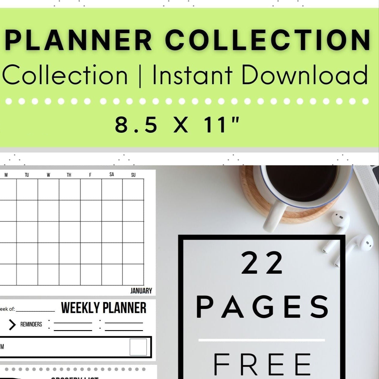 Free Organizing Personal Planners - Letter Size PDF Fill + Printables