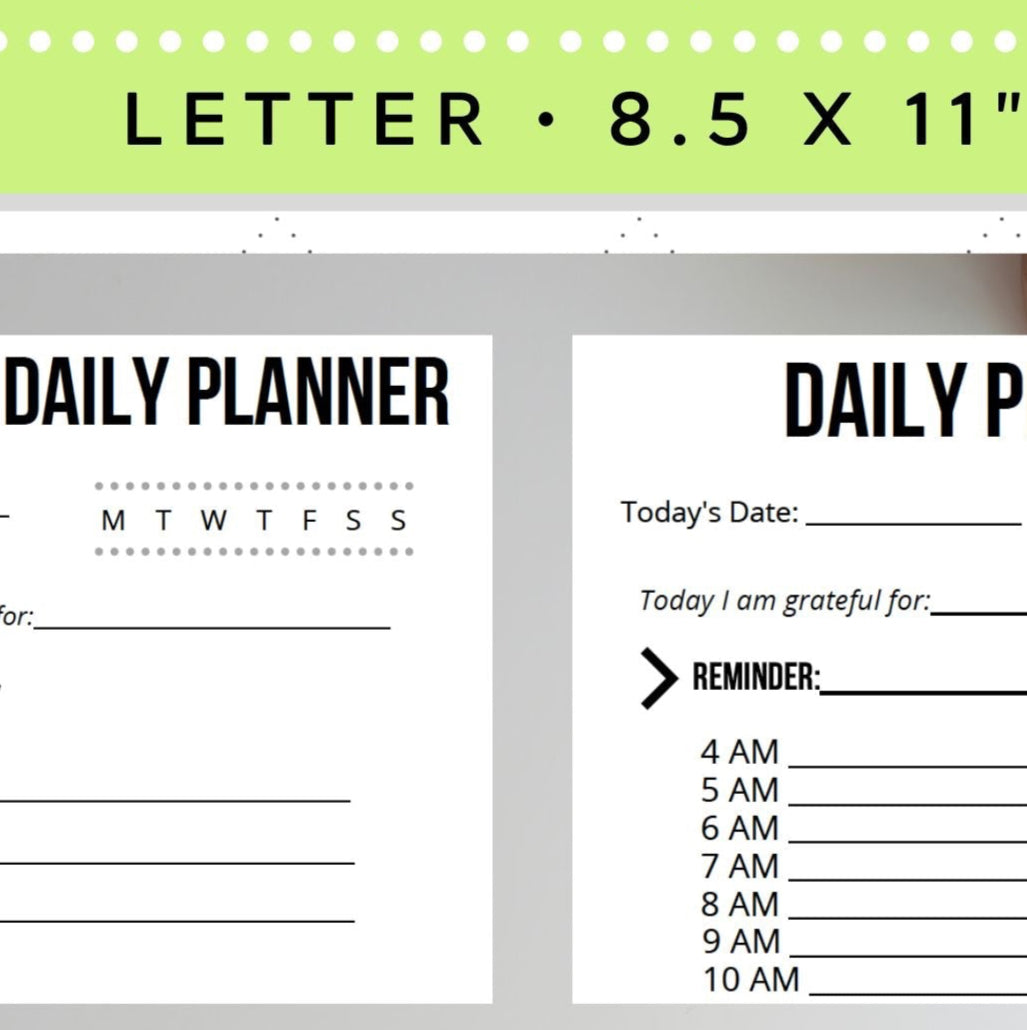 Free Organizing Personal Planners - Letter Size PDF Fill + Printables